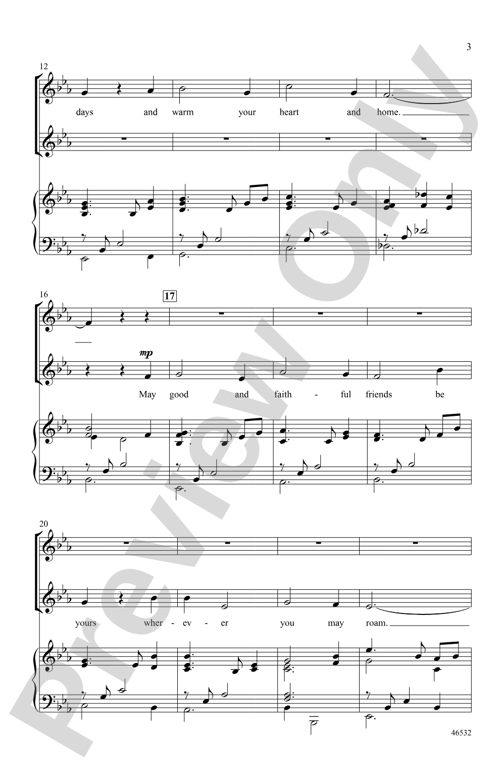 May a Rainbow Run Beside You: 2-Part Choral Octavo