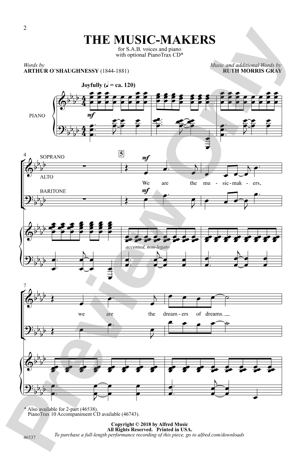 The Music-Makers: SAB Choral Octavo