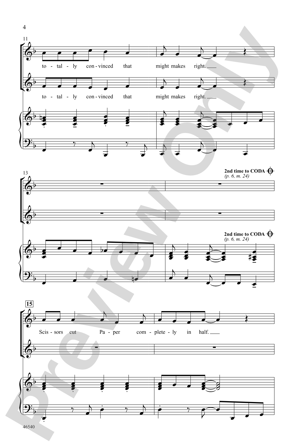 Rock, Paper, Scissors: 2-Part Choral Octavo