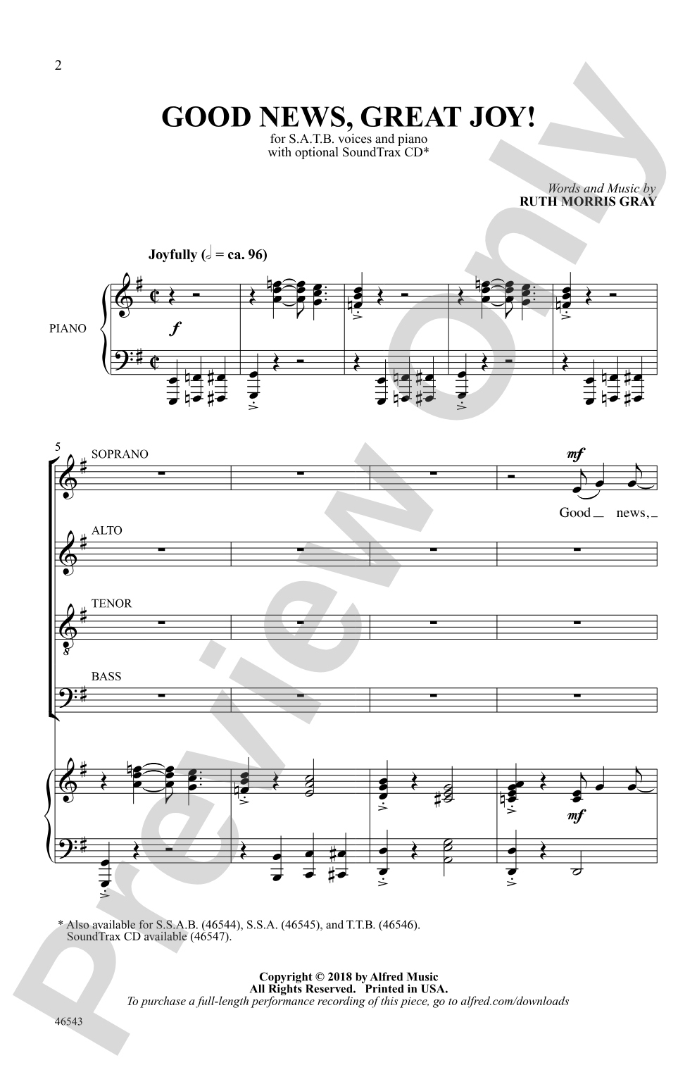 Good News, Great Joy!: SATB Choral Octavo