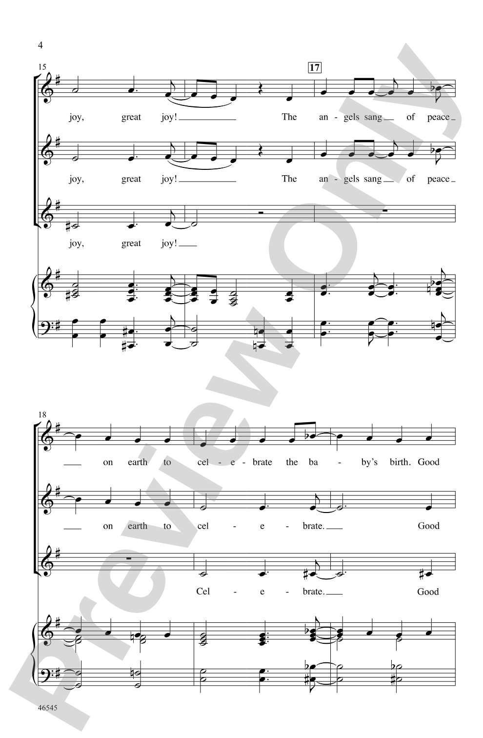 Good News, Great Joy!: SSA Choral Octavo