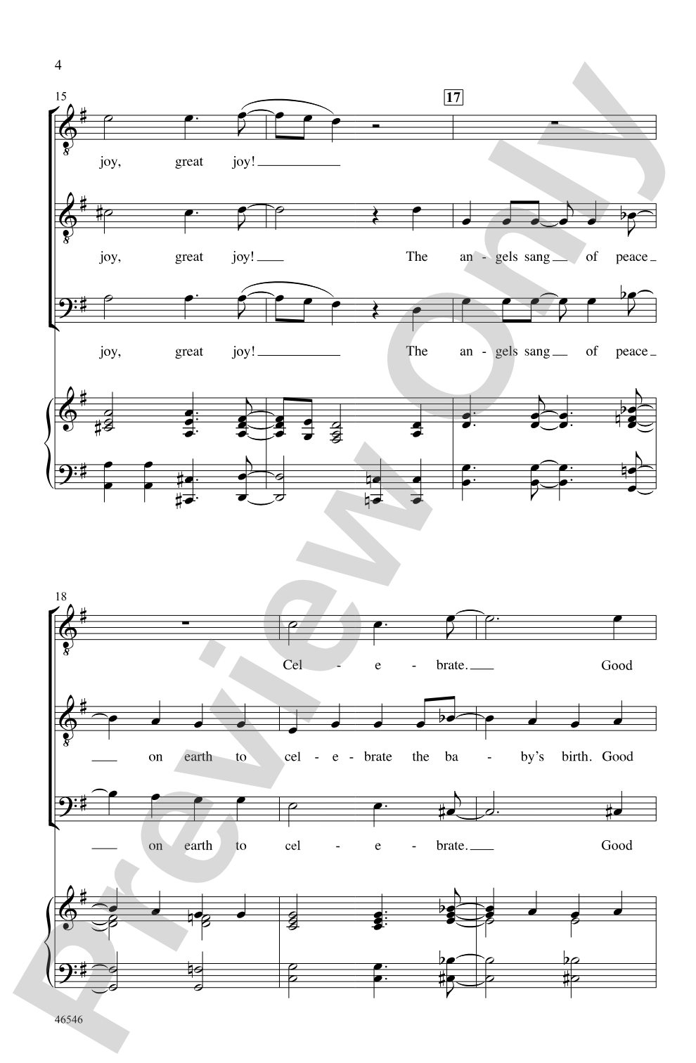 Good News, Great Joy!: TTB Choral Octavo