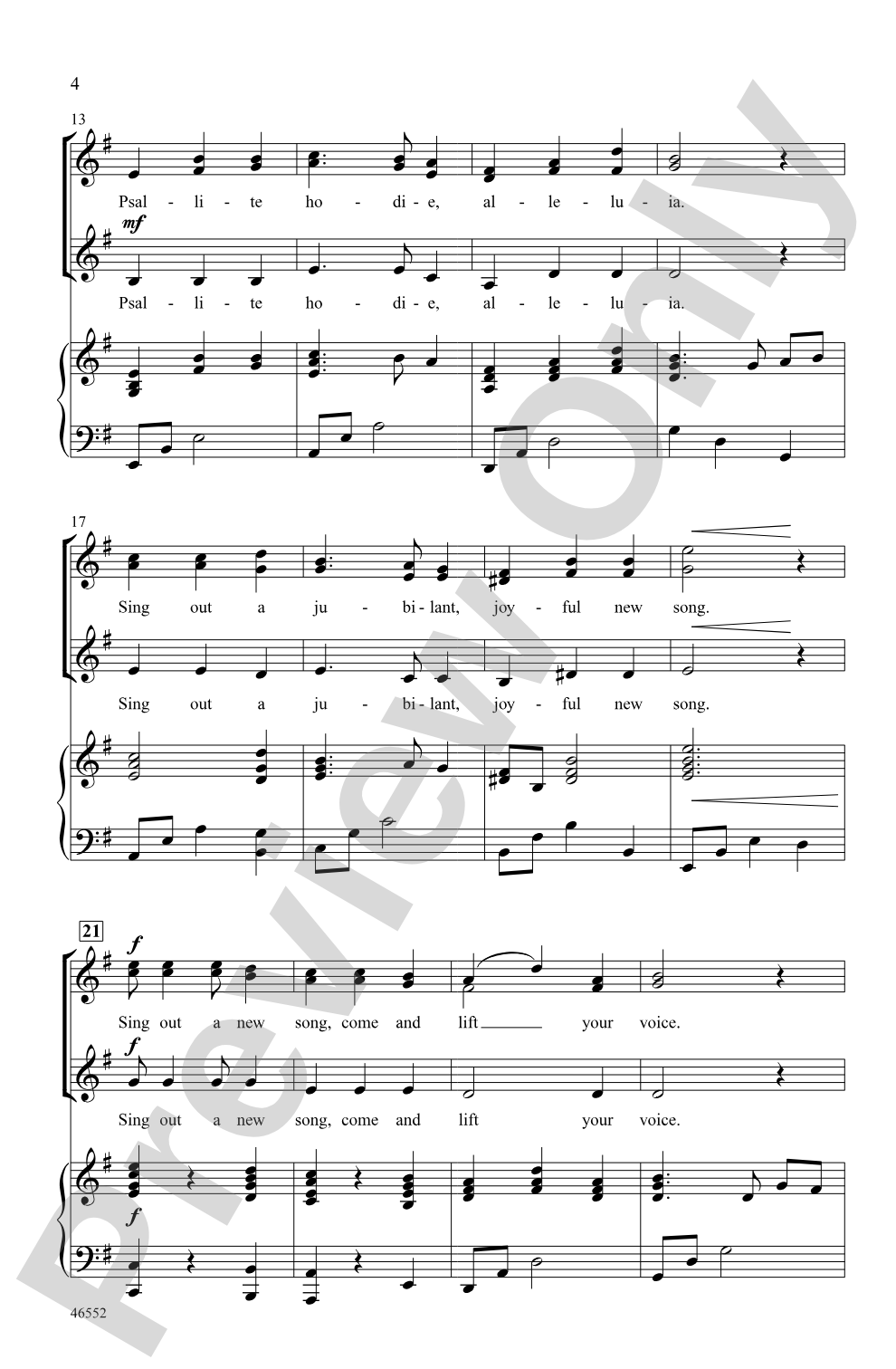 Psallite Hodie: SSA Choral Octavo