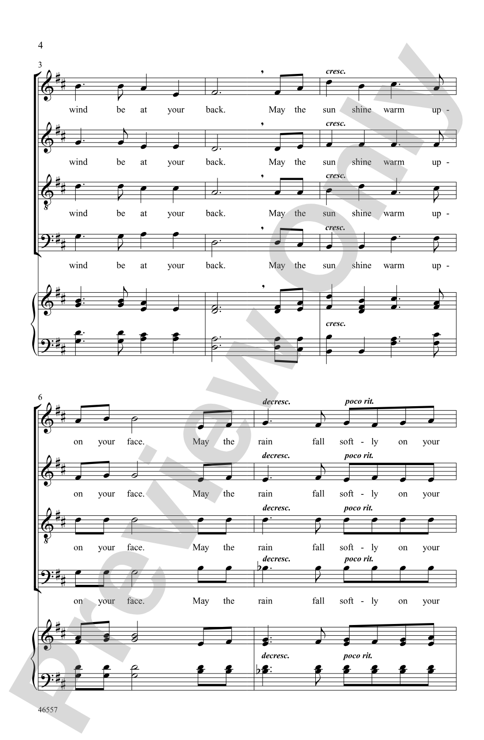 Two Irish Blessings: SATB, <i>a cappella</i> Choral Octavo