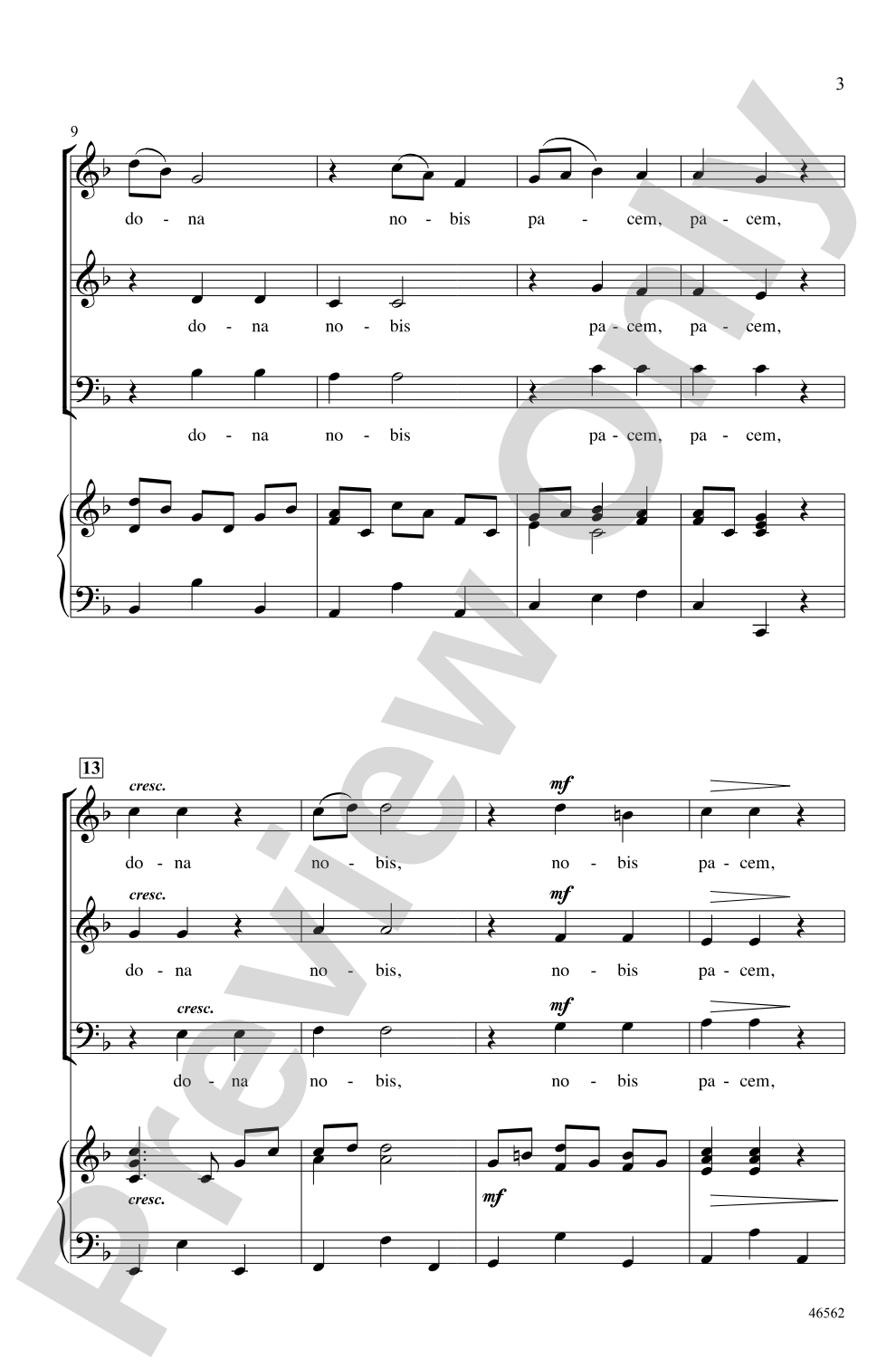 Dona Nobis Pacem: 3-Part Mixed Choral Octavo