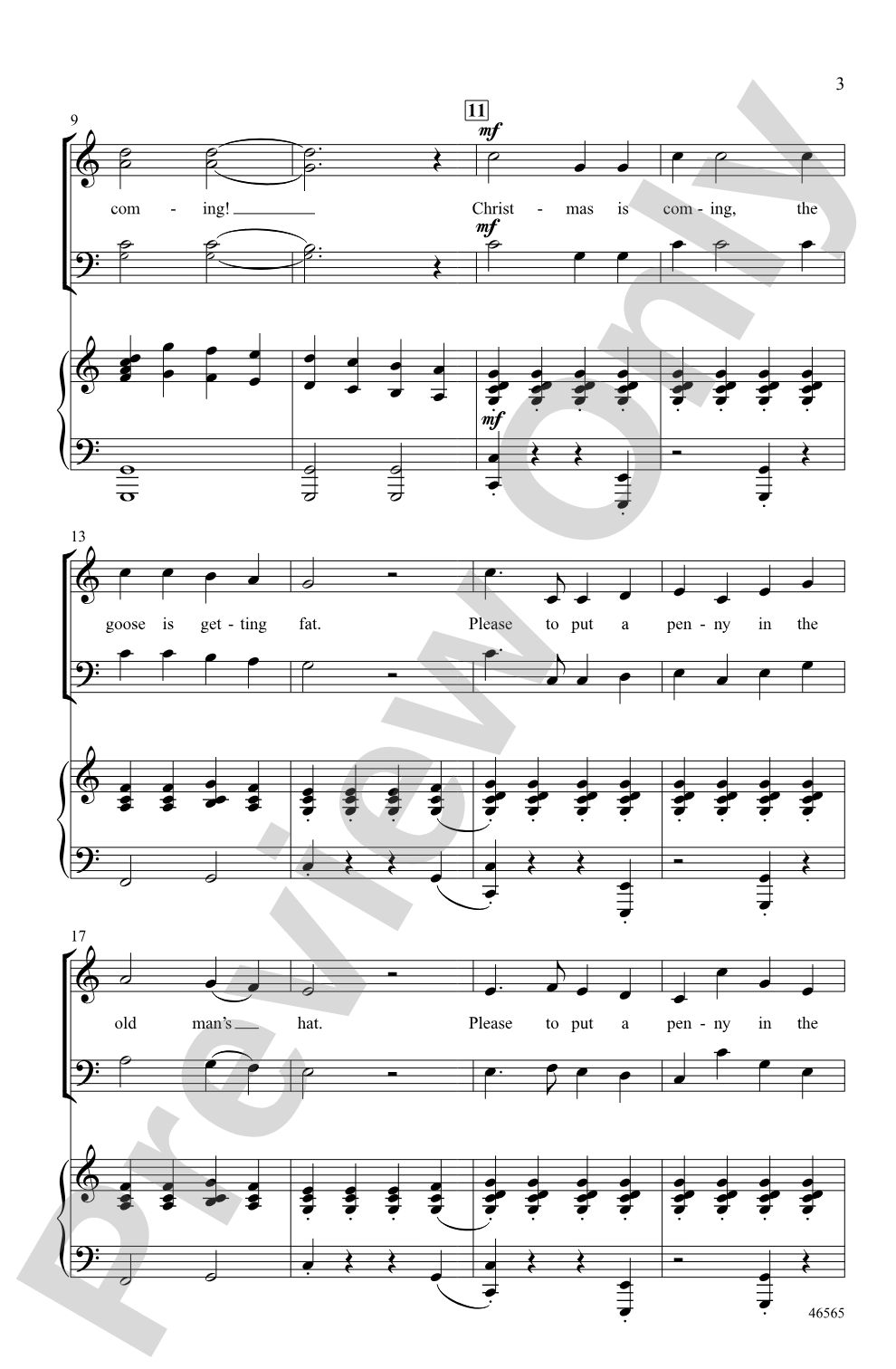 Christmas Is Coming: SAB Choral Octavo