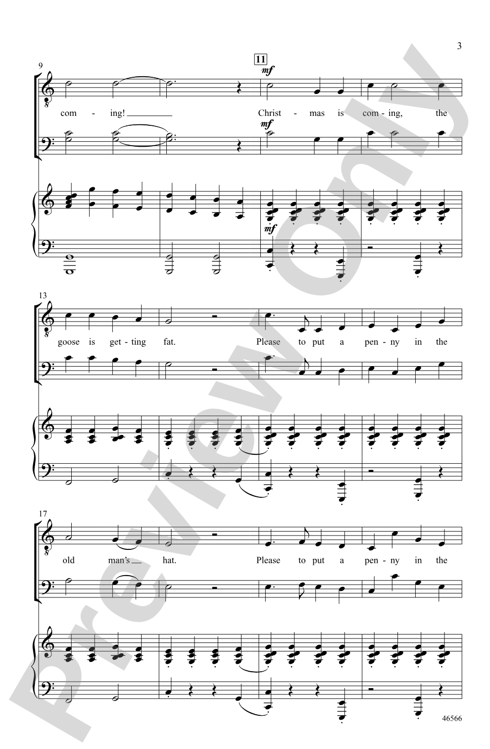 Christmas Is Coming: TBB Choral Octavo