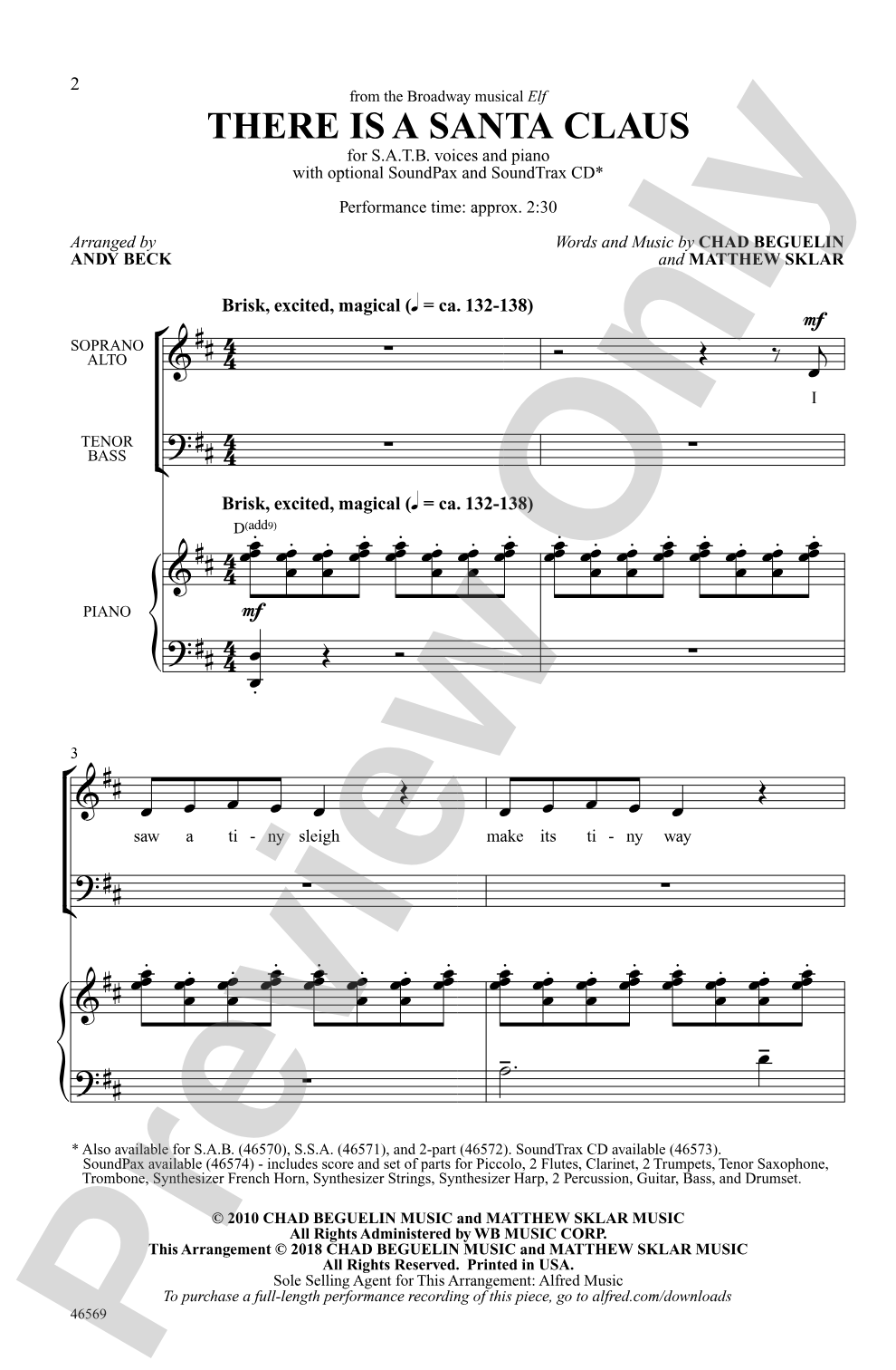 There Is a Santa Claus: SATB Choral Octavo