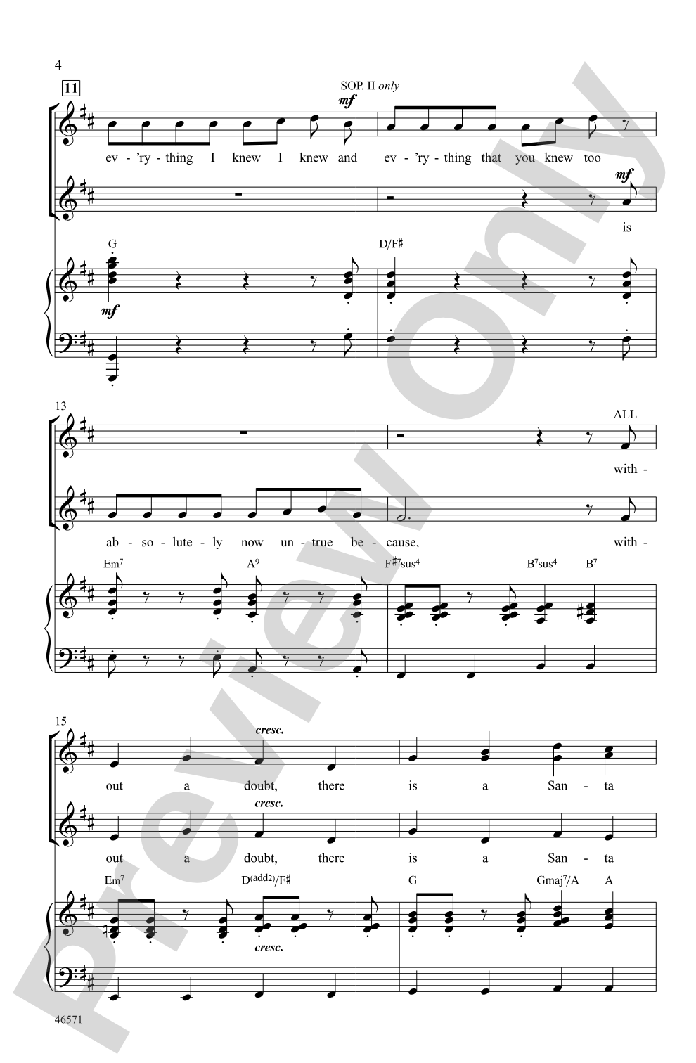 There Is a Santa Claus: SSA Choral Octavo