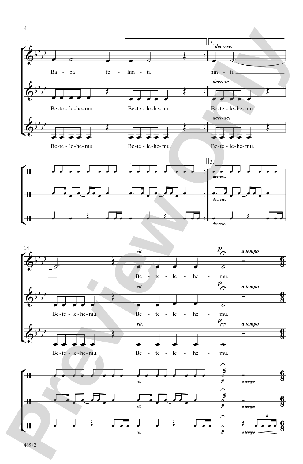 Betelehemu: SSA Choral Octavo