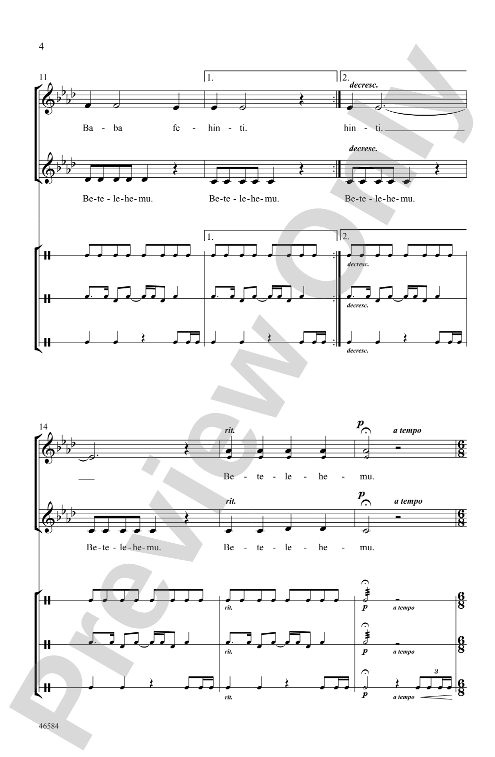 Betelehemu: 2-Part Choral Octavo