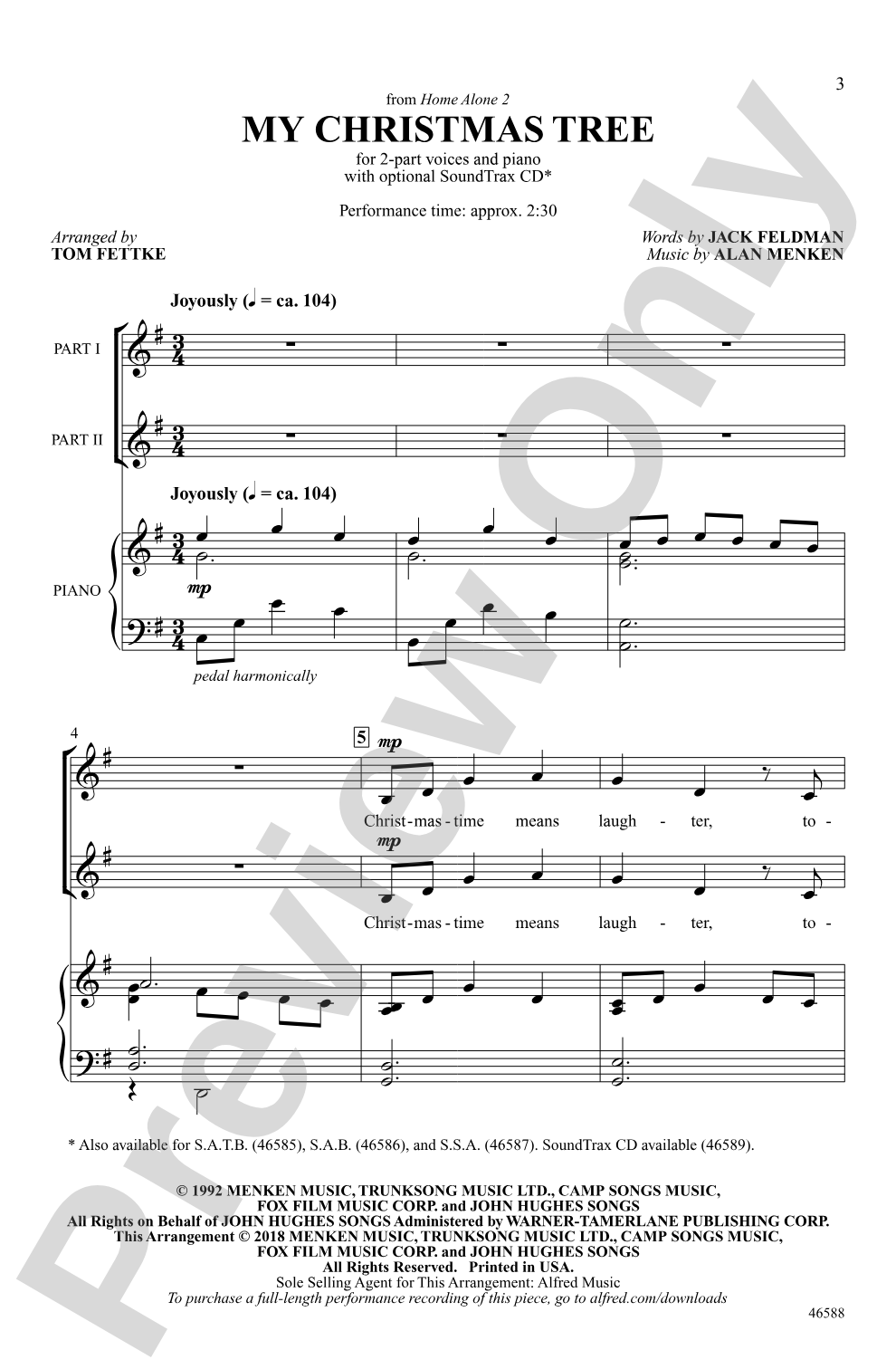 My Christmas Tree: 2-Part Choral Octavo