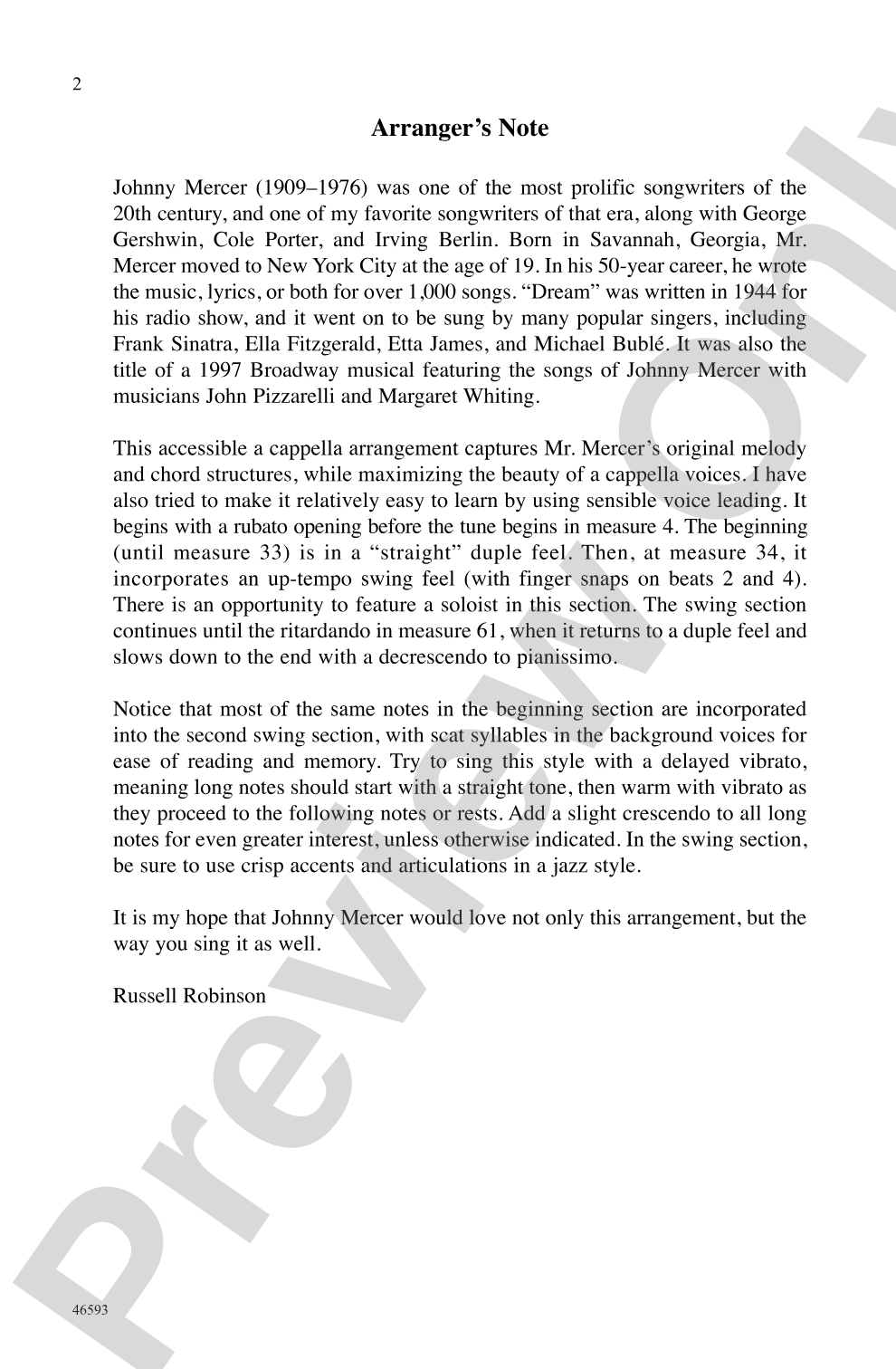 Dream: SSA, <i>a cappella</i> Choral Octavo