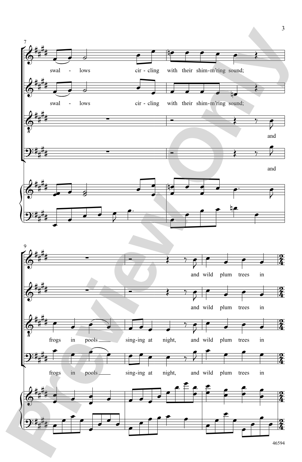 There Will Come Soft Rains: SATB Choral Octavo