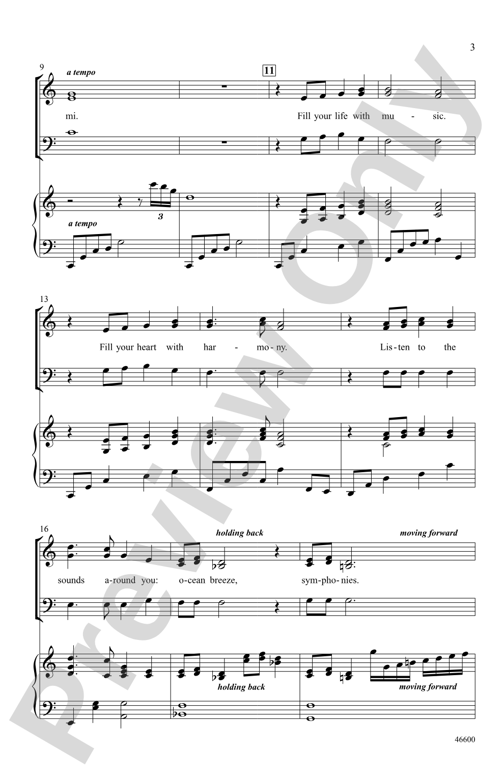 Fill Your Life with Music: SAB Choral Octavo