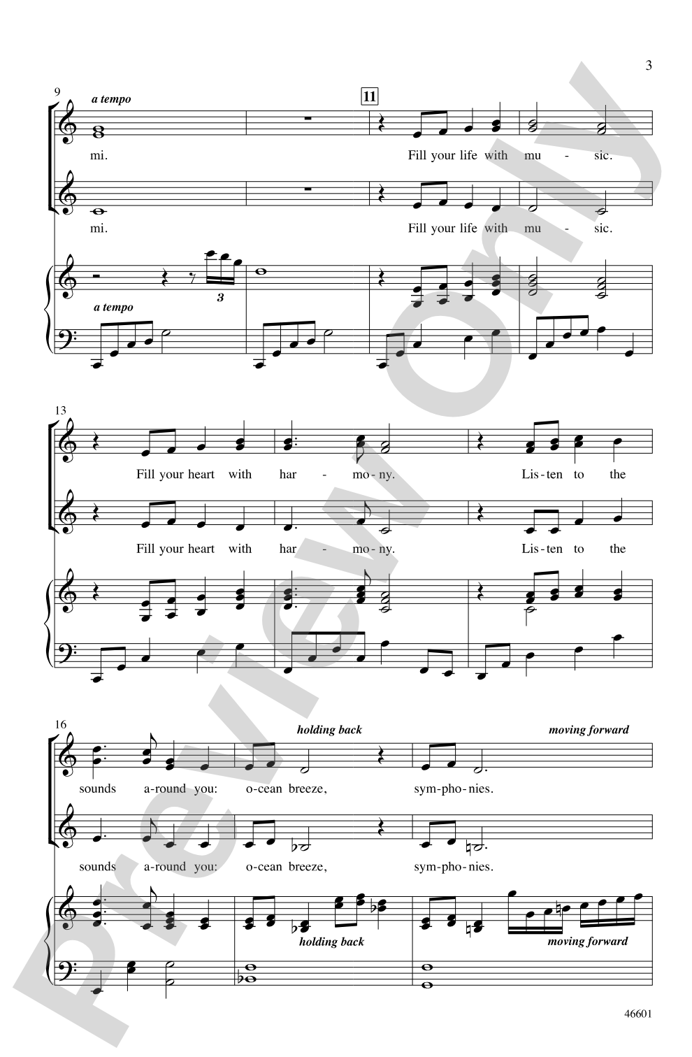 Fill Your Life with Music: SSA Choral Octavo