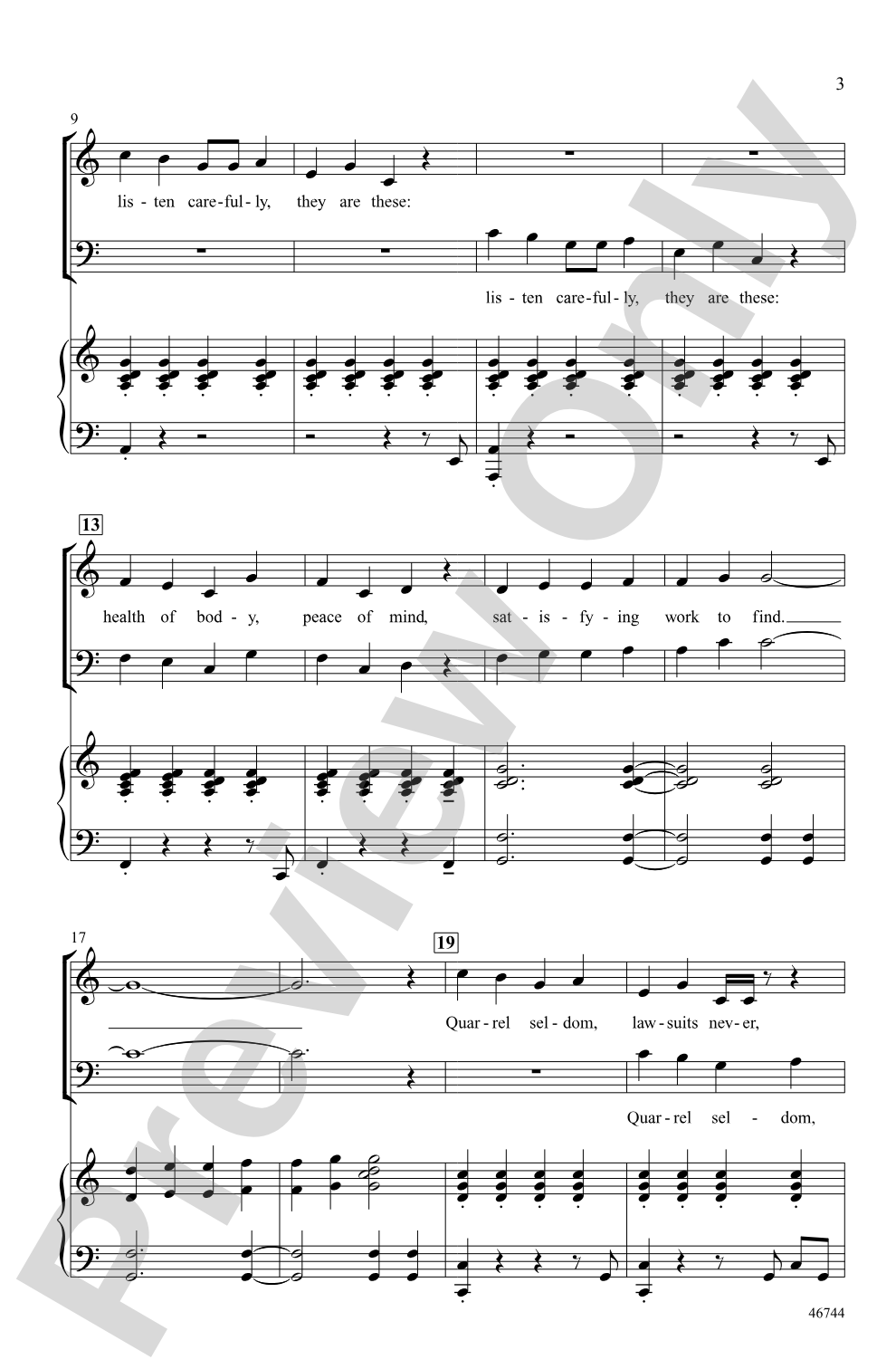 A Pleasant Life: SATB Choral Octavo