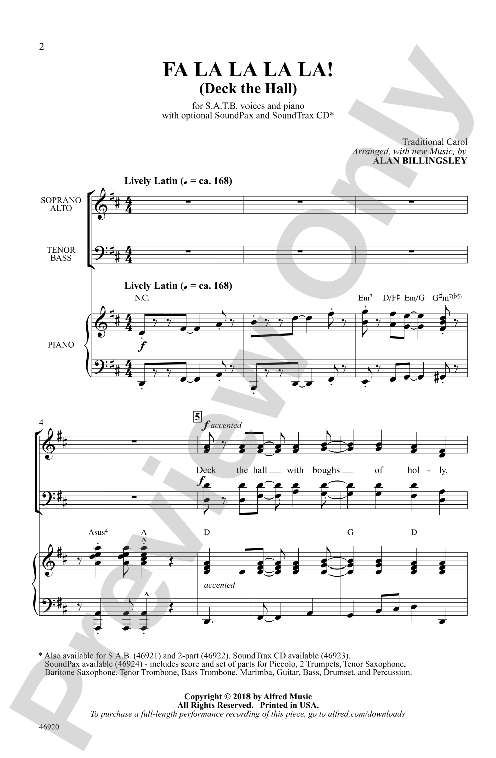 Fa La La La La!: SATB Choral Octavo