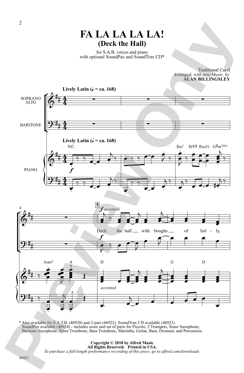 Fa La La La La!: SAB Choral Octavo