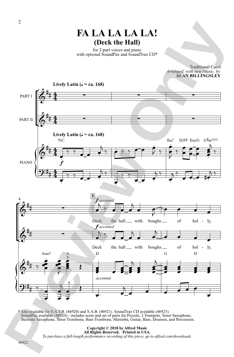 Fa La La La La!: 2-Part Choral Octavo