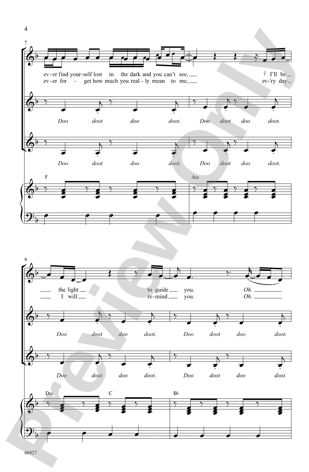 Count on Me: SSA Choral Octavo