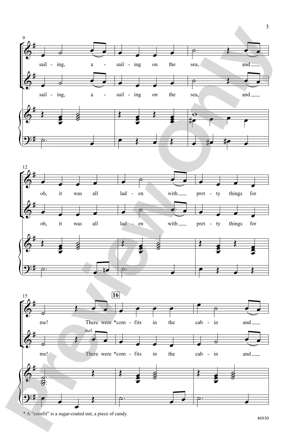 I Saw a Ship Go Sailing: 2-Part Choral Octavo