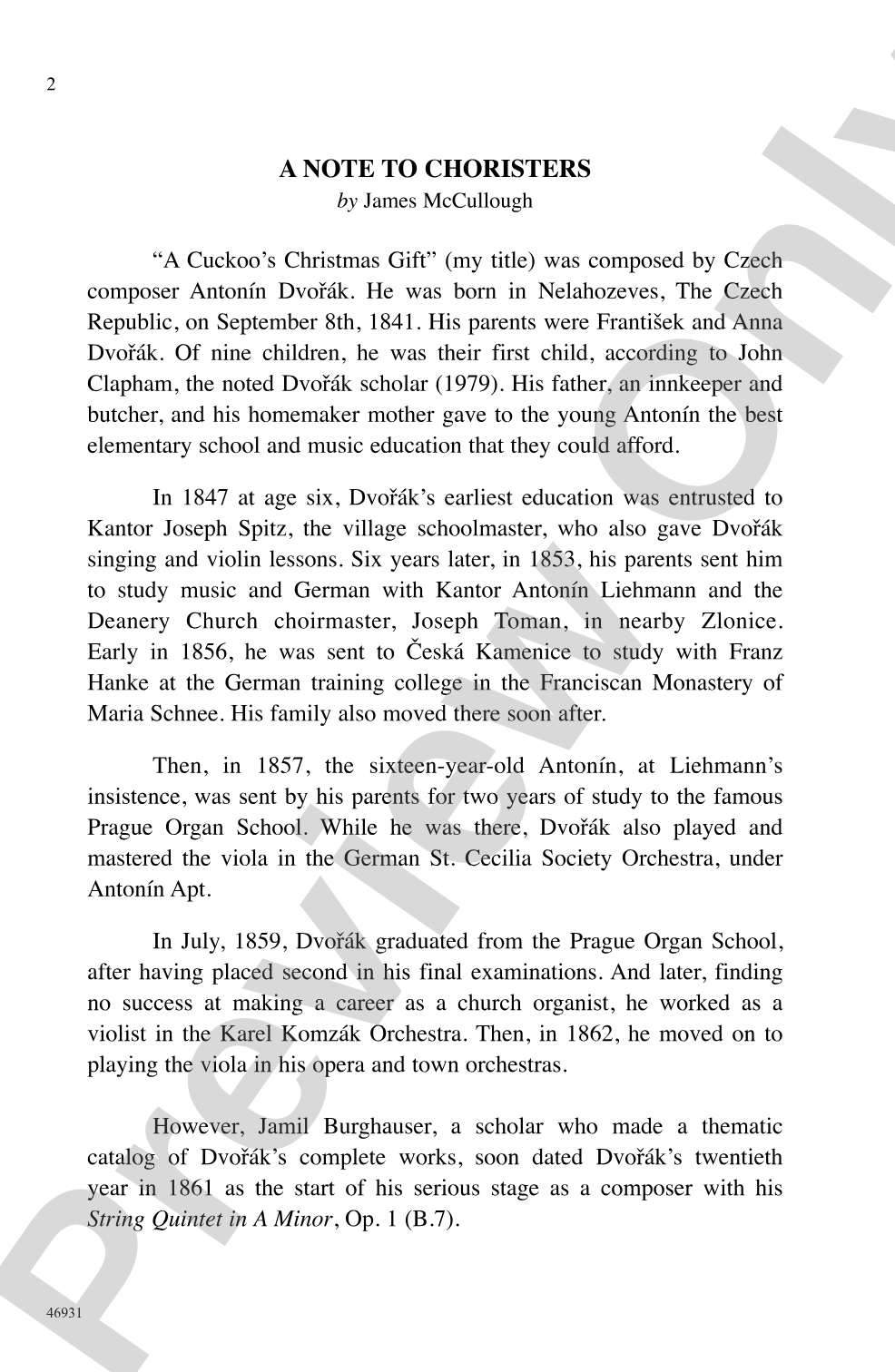 A Cuckoo's Christmas Gift: 2-Part Choral Octavo