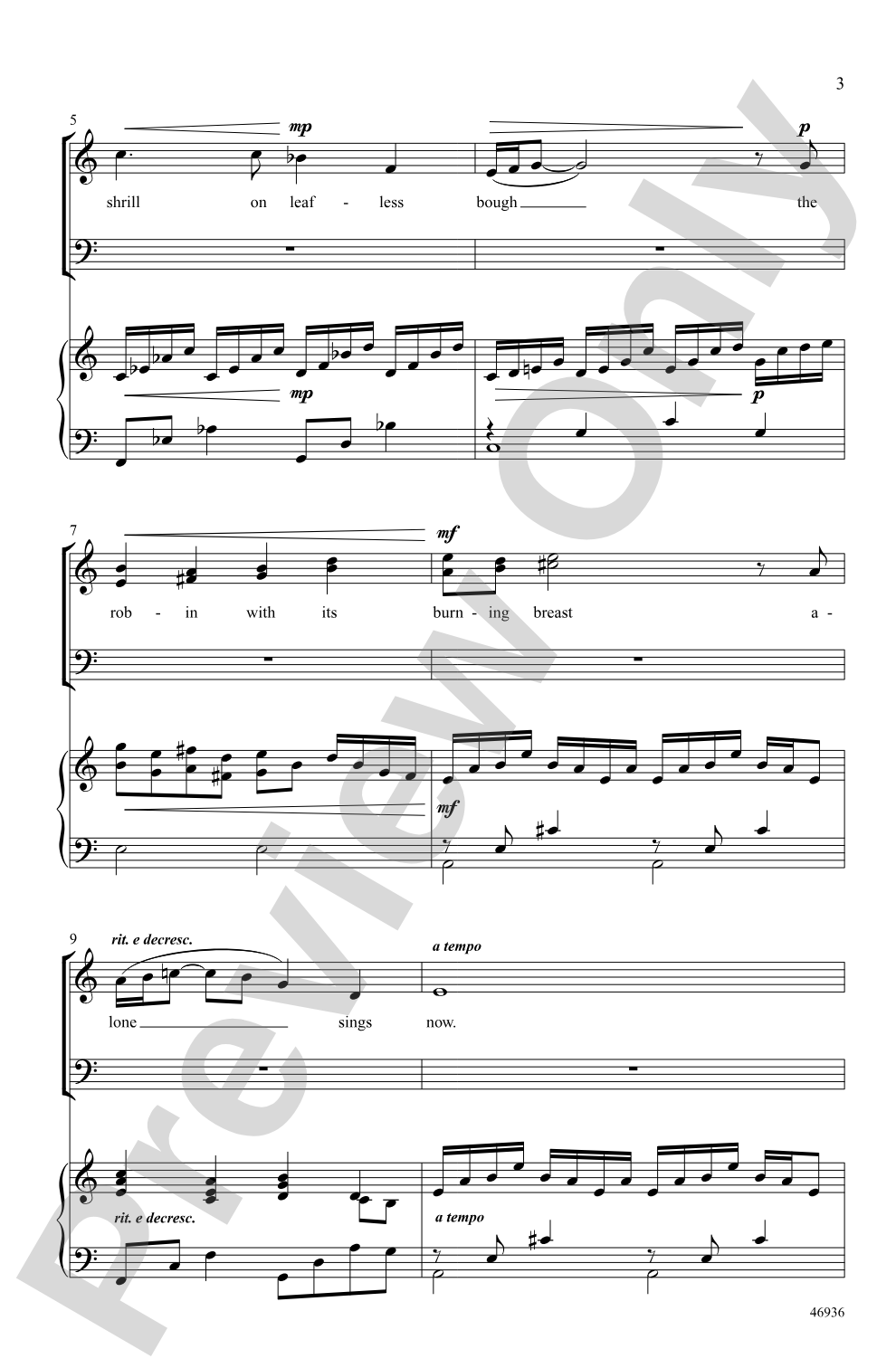 Winter: 3-Part Mixed / SAB Choral Octavo