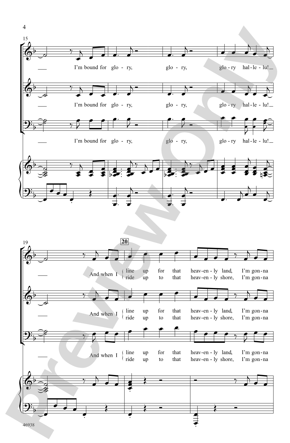 I'm Bound for Glory!: 3-Part Mixed Choral Octavo
