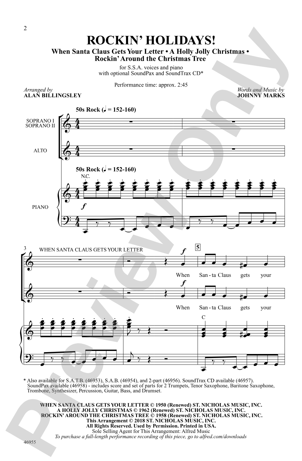 Rockin' Holidays!: SSA Choral Octavo