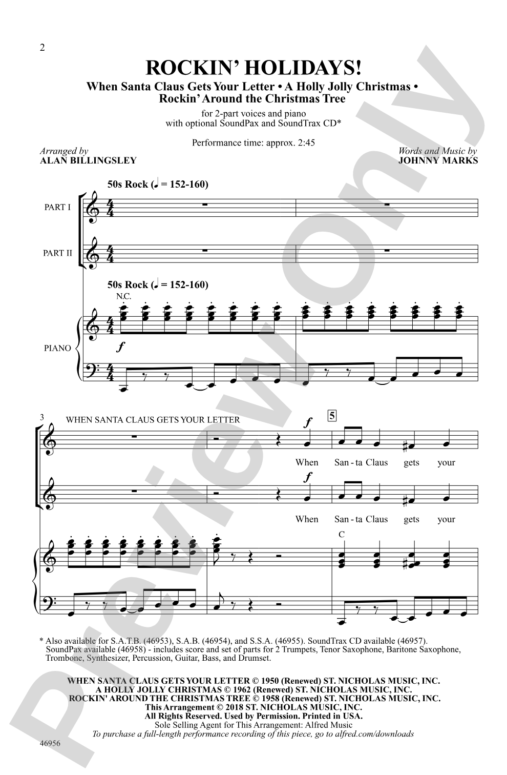 Rockin' Holidays!: 2-Part Choral Octavo