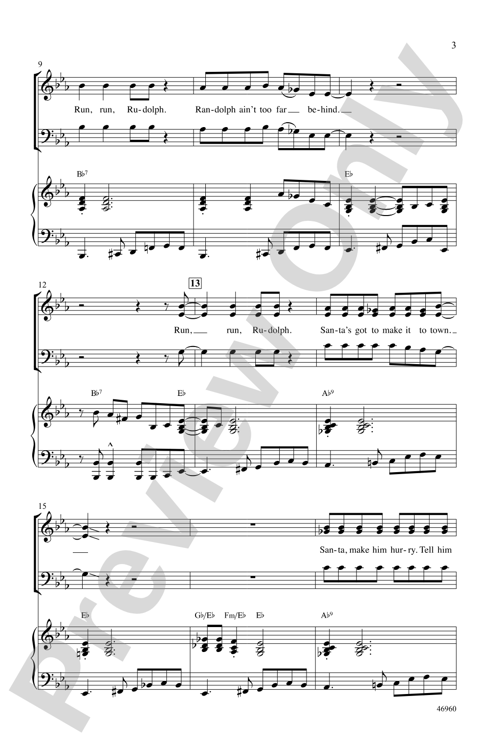 Run, Rudolph, Run: SAB Choral Octavo