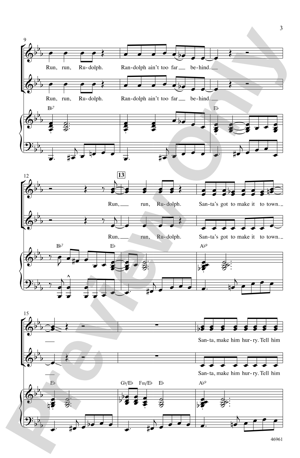 Run, Rudolph, Run: SSA Choral Octavo