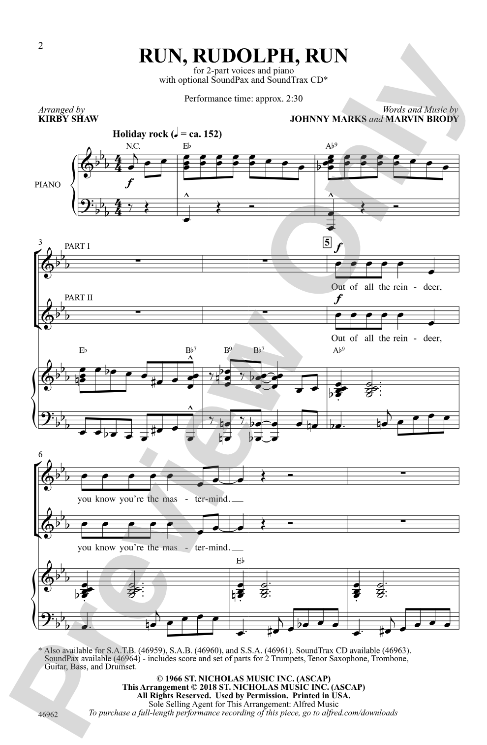 Run, Rudolph, Run: 2-Part Choral Octavo