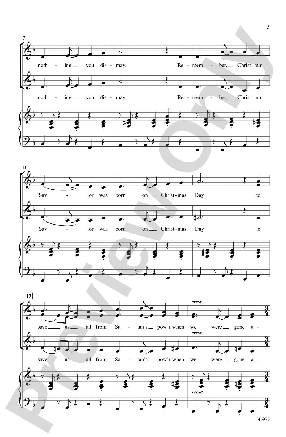 God Rest Ye Merry, Gentlemen: SSA Choral Octavo