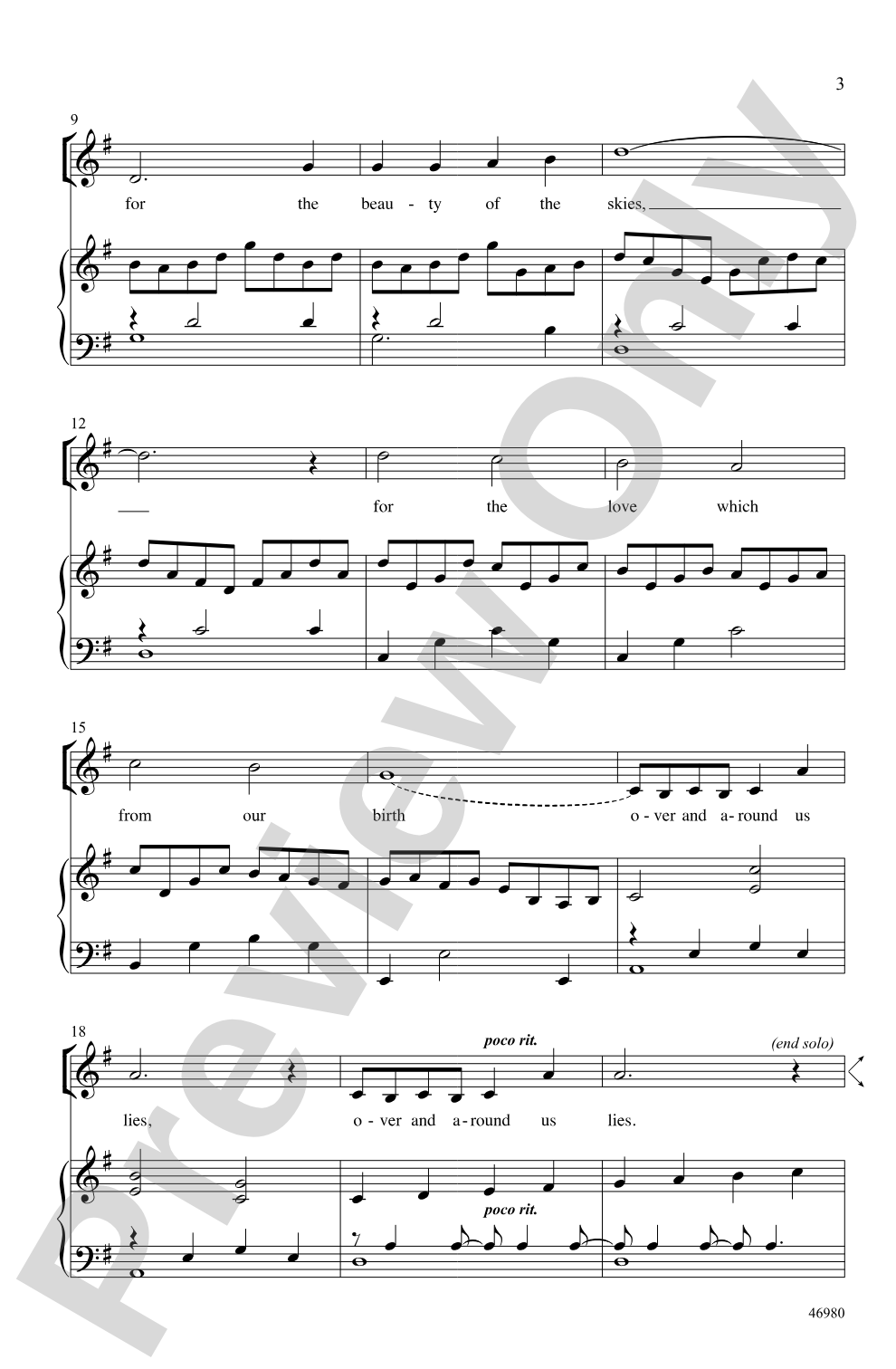 For the Beauty of the Earth: 2-Part Choral Octavo
