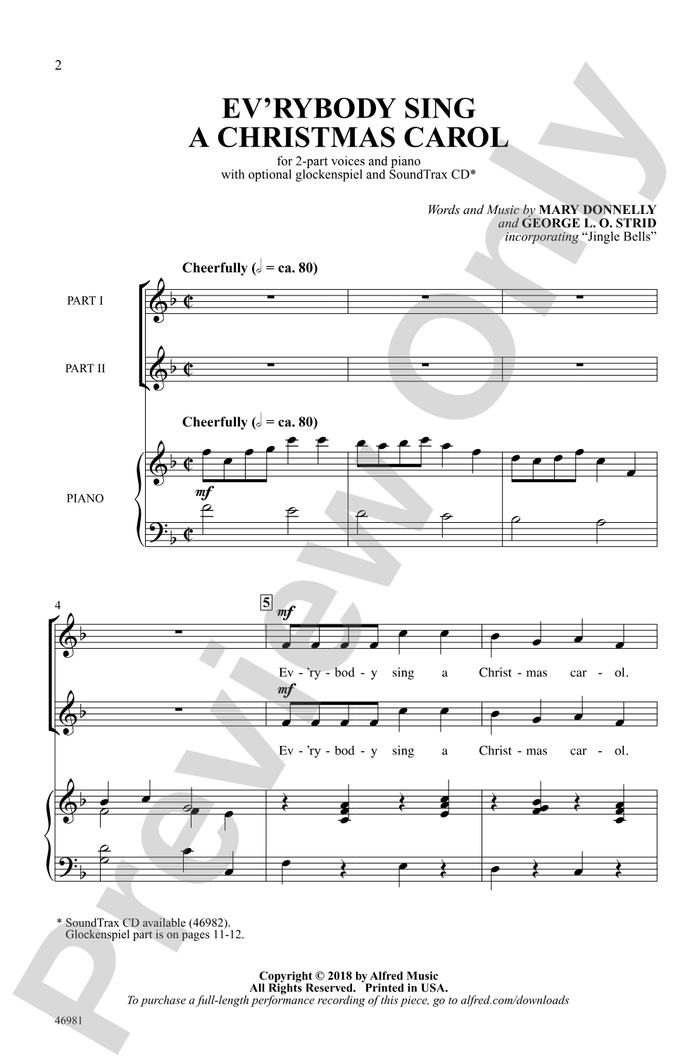 Ev'rybody Sing a Christmas Carol: 2-Part Choral Octavo
