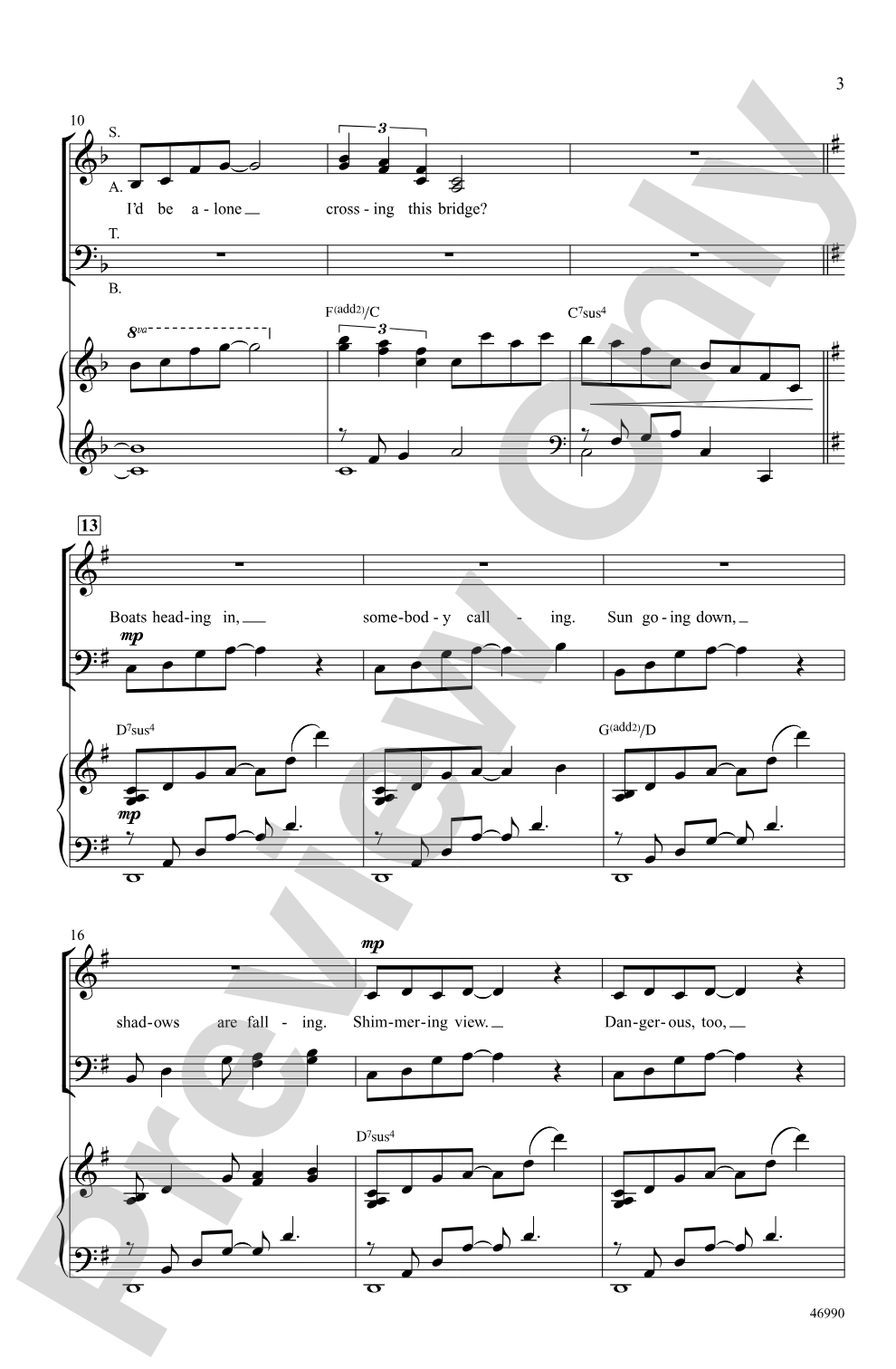 Crossing a Bridge: SATB Choral Octavo