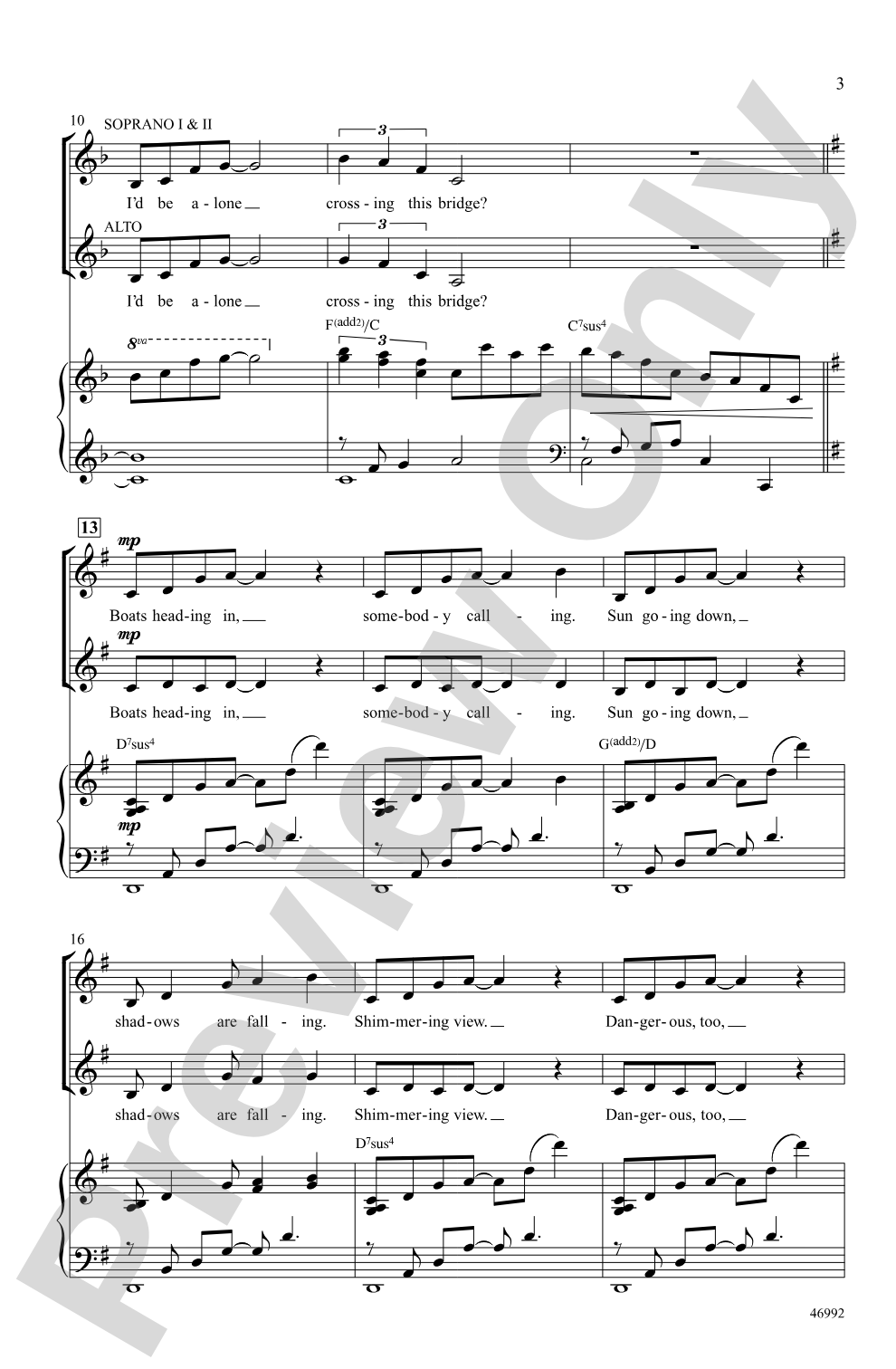 Crossing a Bridge: SSA Choral Octavo