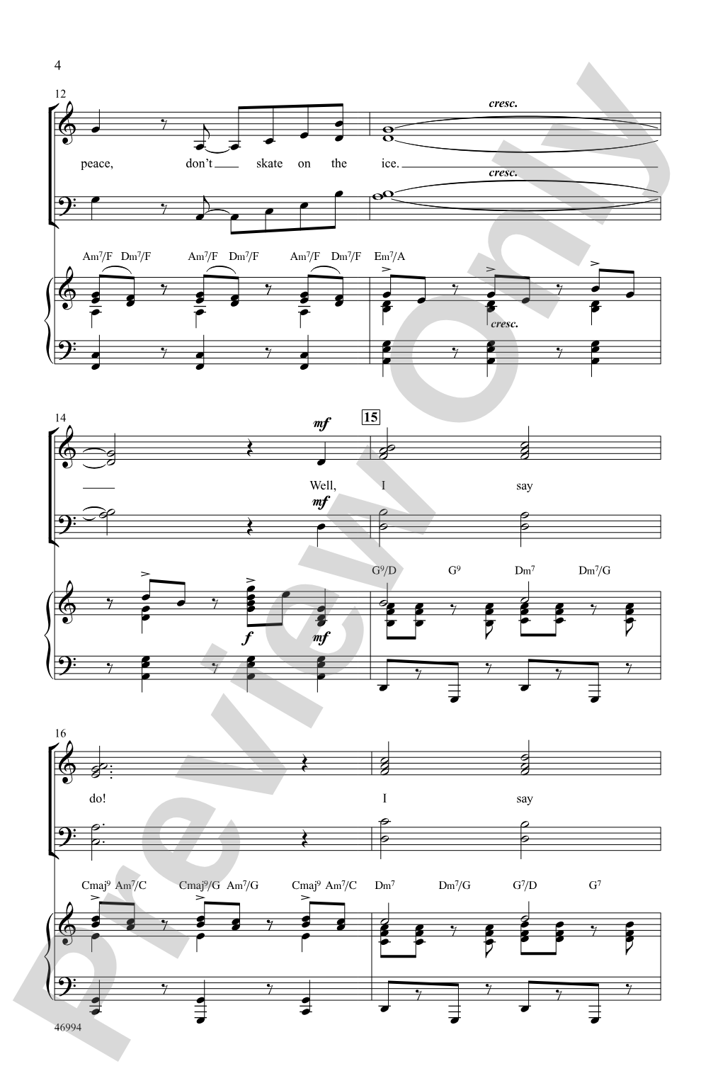Everybody Says Don't: SATB Choral Octavo