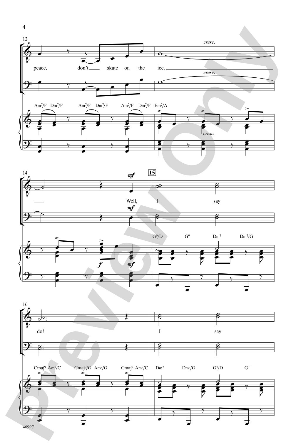 Everybody Says Don't: TTBB Choral Octavo