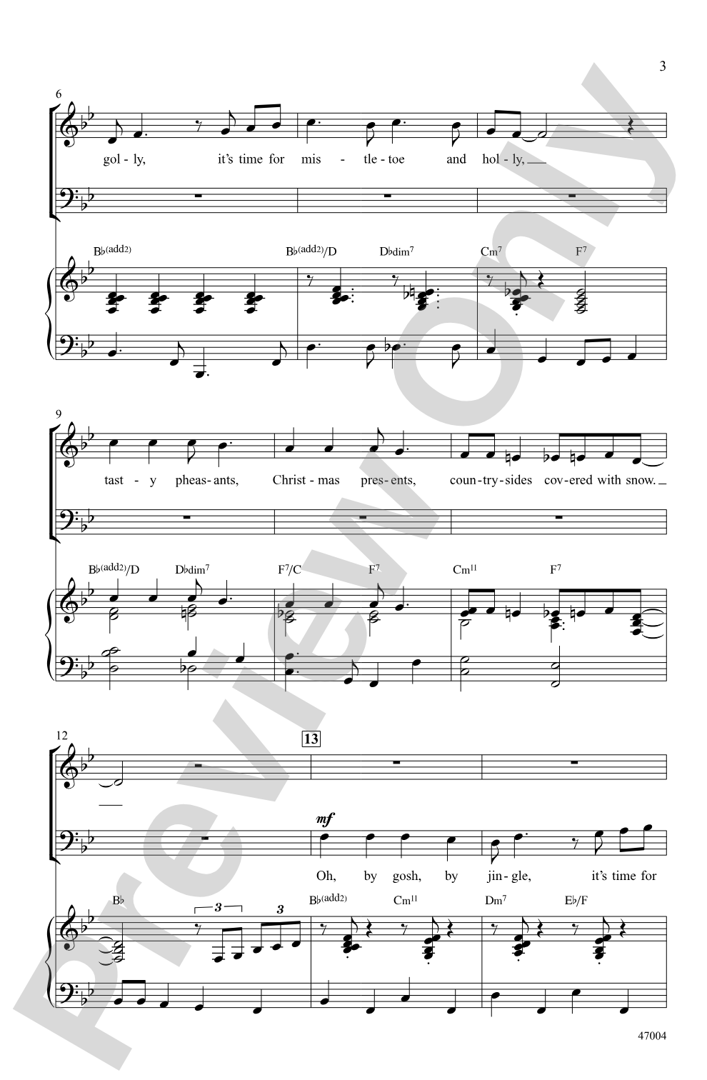 Mistletoe and Holly: SAB Choral Octavo