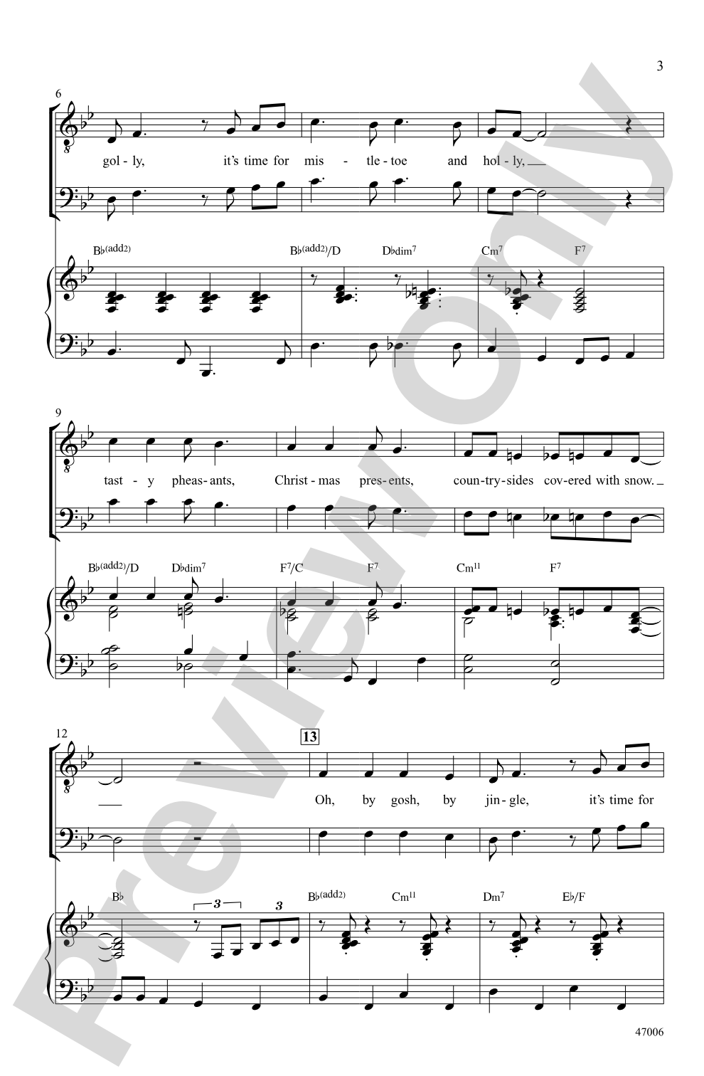 Mistletoe and Holly: TTB Choral Octavo