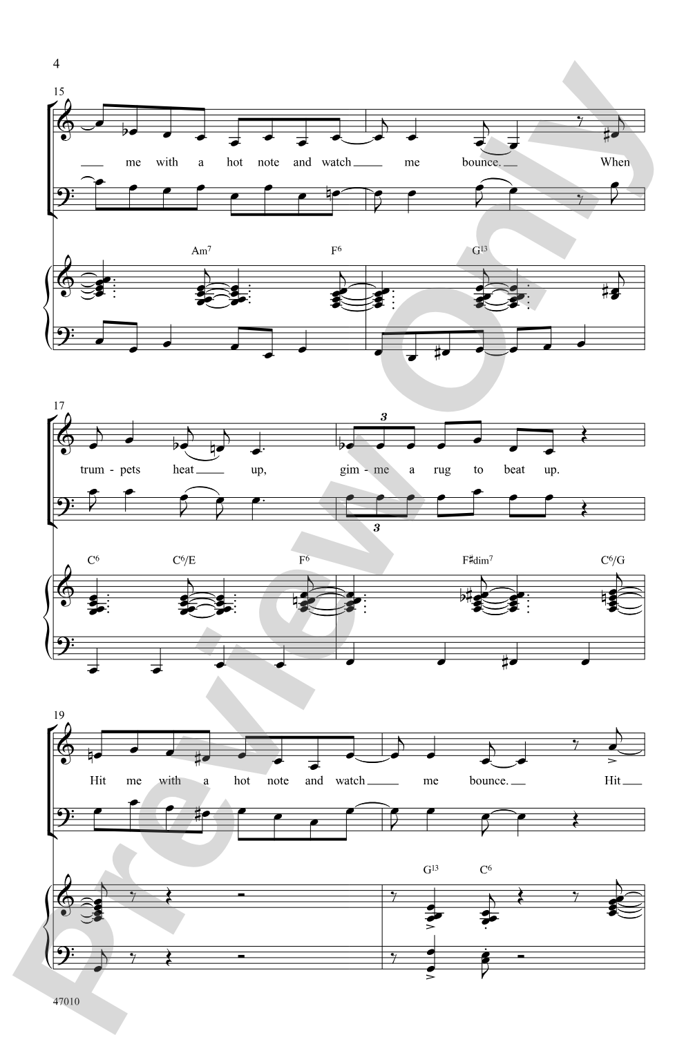 Hit Me with a Hot Note: SATB Choral Octavo
