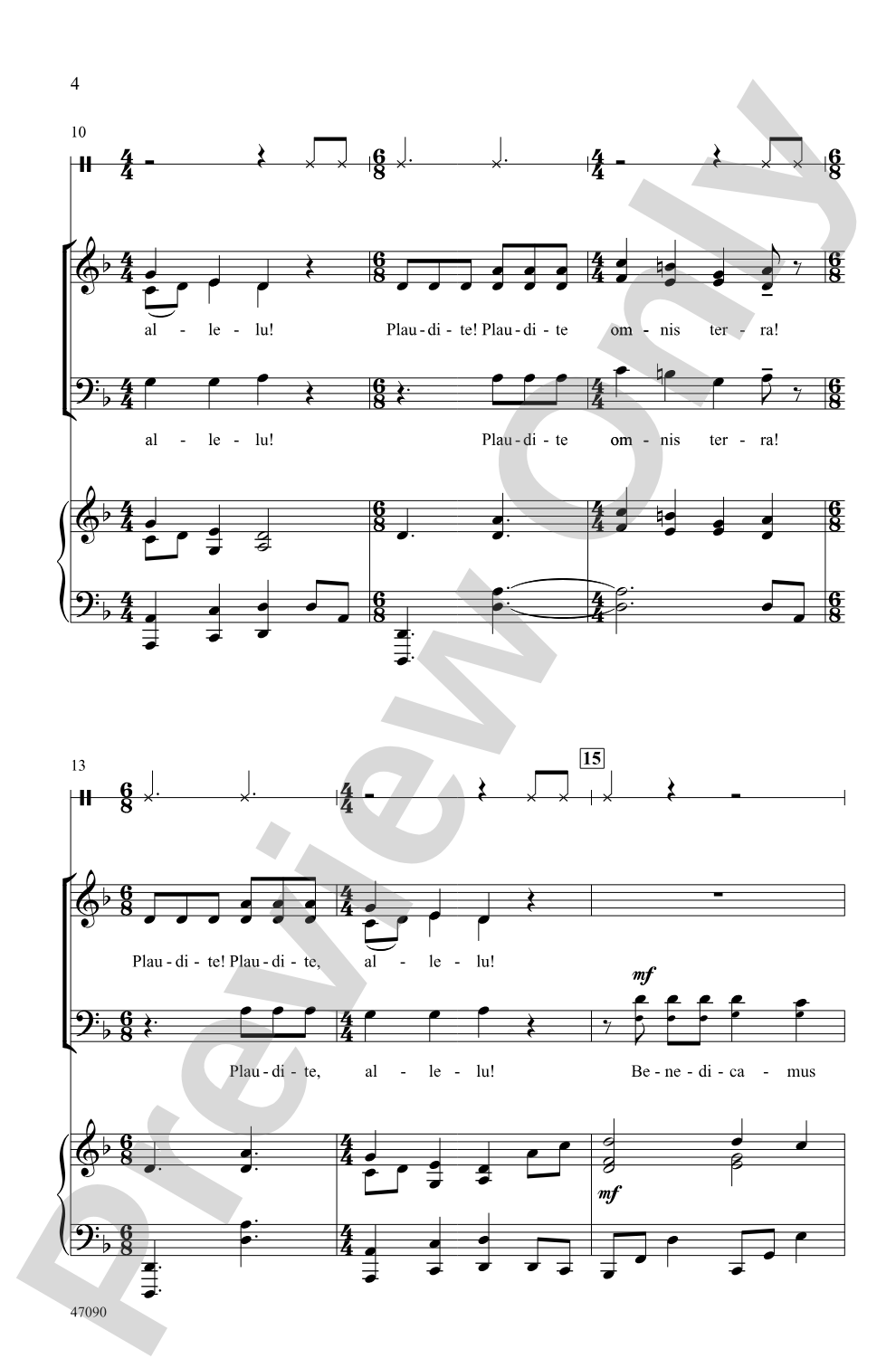 Plaudite: 3-Part Mixed Choral Octavo