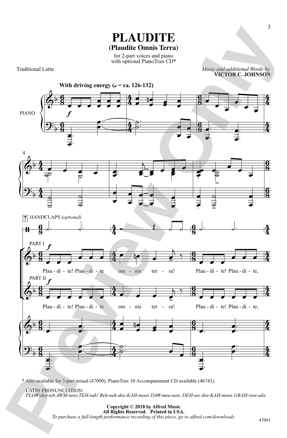 Plaudite: 2-Part Choral Octavo