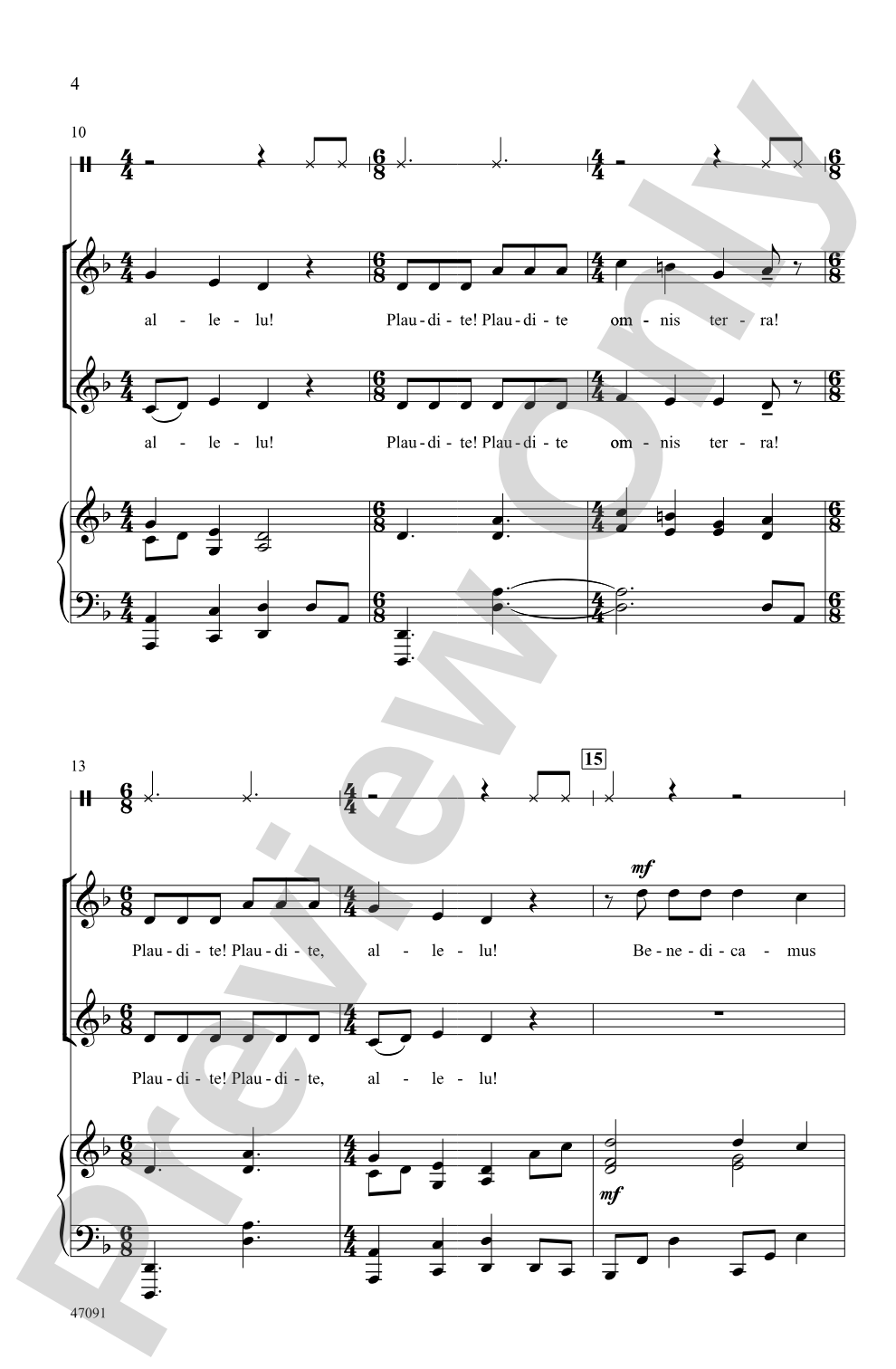 Plaudite: 2-Part Choral Octavo