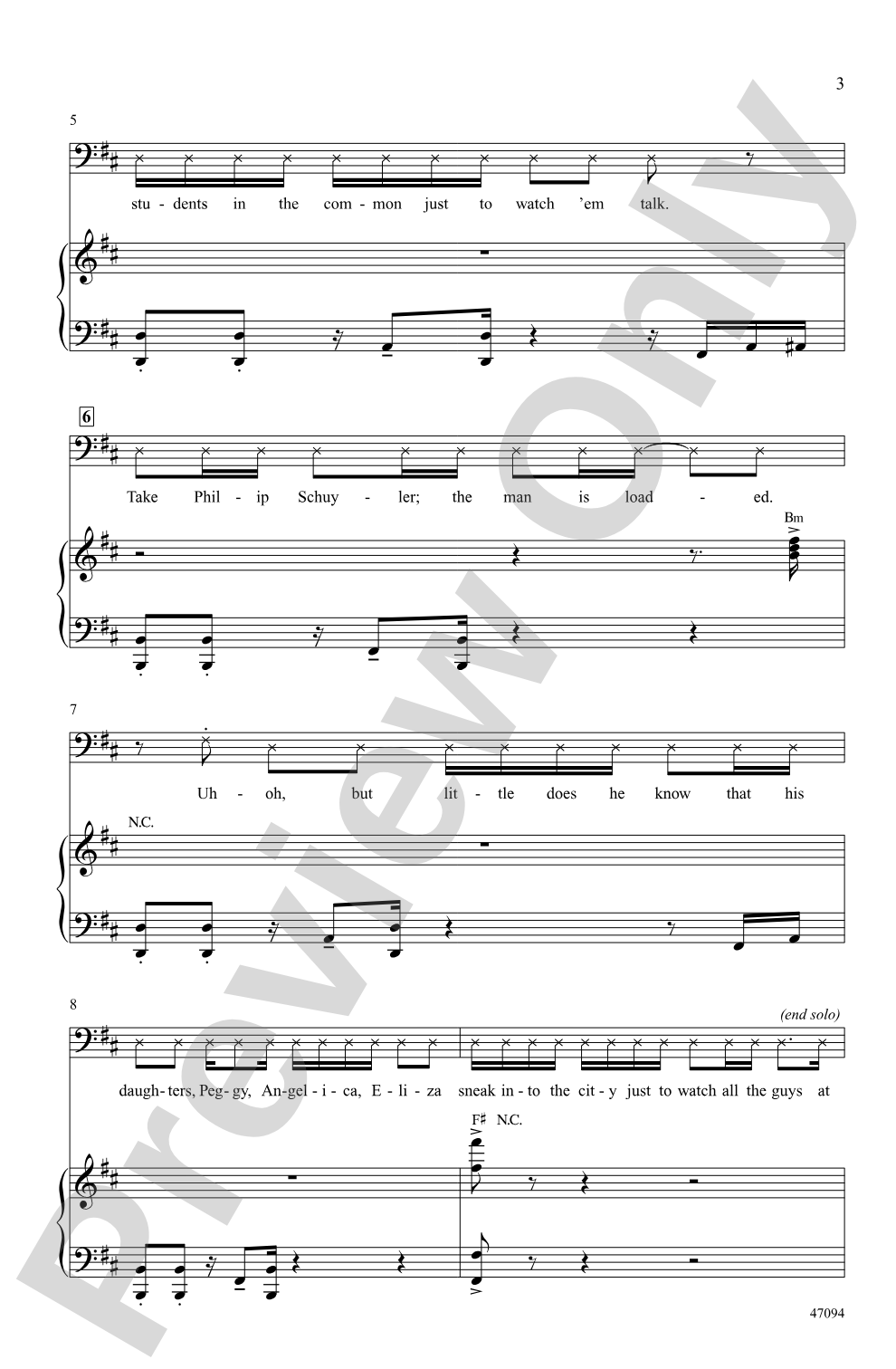 The Schuyler Sisters: SAB Choral Octavo