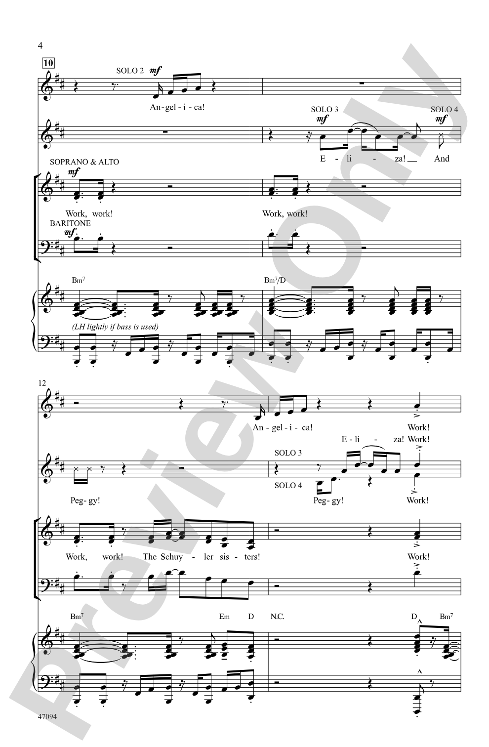 The Schuyler Sisters: SAB Choral Octavo