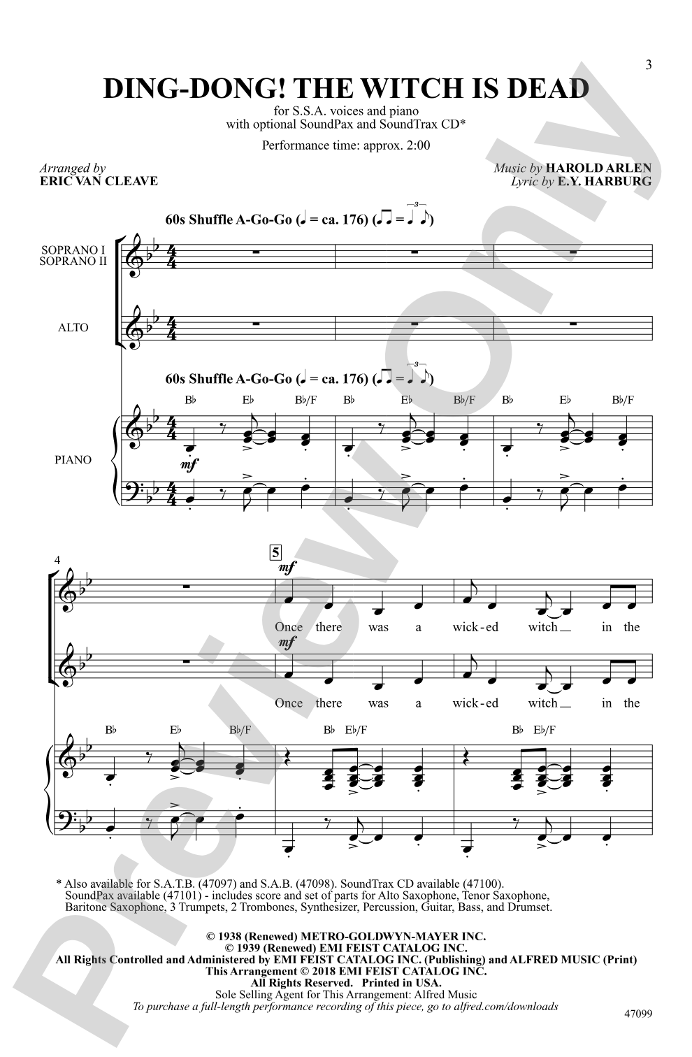 Ding-Dong! The Witch Is Dead: SSA Choral Octavo